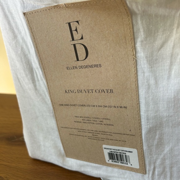 Ellen Degeneres King Duvet Cover Dream White - Picture 5 of 6